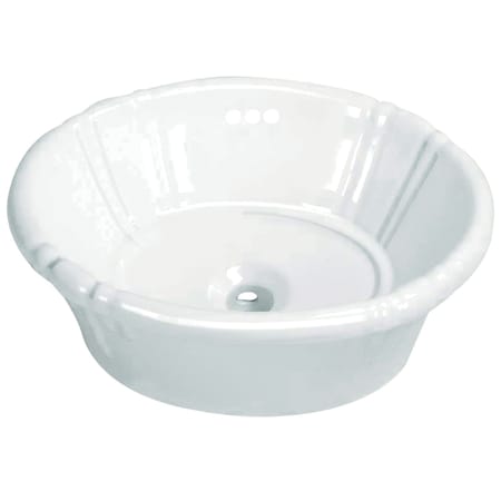 Fauceture EV18157 Vintage Vitreous China Single Bowl Vessel Sink, White EV18157